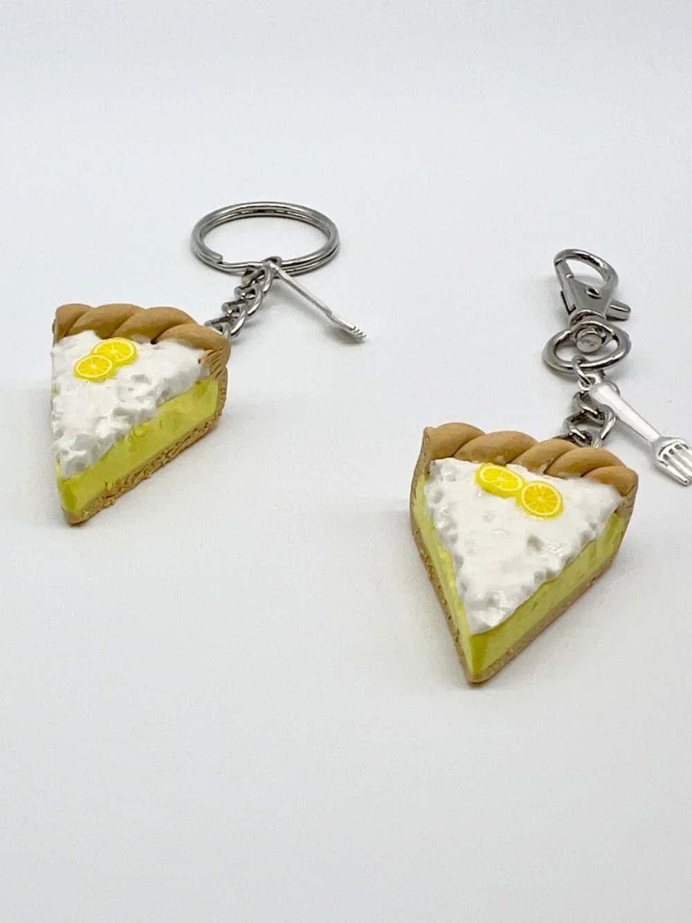 Pie Slice Keychain or Bag Clip | Handmade Dessert Accessories Multiple Flavors